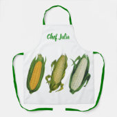 ヴィンテージ食品ヘルシーな野菜とCobの新鮮なトウモロコシ エプロン (正面)