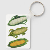 ヴィンテージ食品ヘルシーな野菜とCobの新鮮なトウモロコシ キーホルダー (裏面)