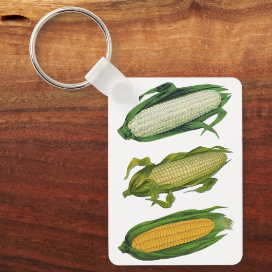 ヴィンテージ食品ヘルシーな野菜とCobの新鮮なトウモロコシ キーホルダー (正面)