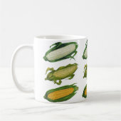 ヴィンテージ食品ヘルシーな野菜とCobの新鮮なトウモロコシ コーヒーマグカップ (左)