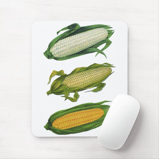 ヴィンテージ食品ヘルシーな野菜とCobの新鮮なトウモロコシ マウスパッド (マウス)