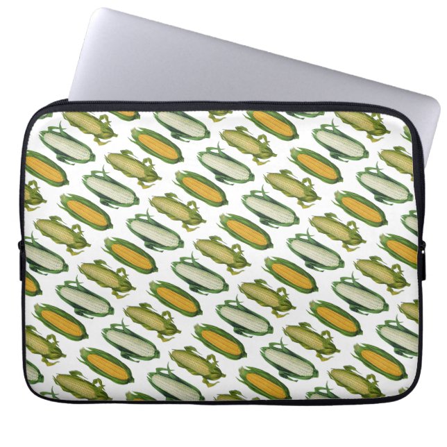 ヴィンテージ食品ヘルシーな野菜とCobの新鮮なトウモロコシ ラップトップスリーブ (正面)