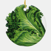 ヴィンテージ食品緑葉野菜 セラミックオーナメント (裏面)