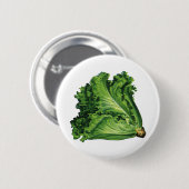 ヴィンテージ食品緑葉野菜 缶バッジ (正面&裏面)