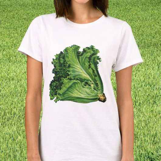 ヴィンテージ食品緑葉野菜 Tシャツ