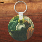 ヴィンテージ食品、ウインタースカッシュ、かぼちゃとリンゴ キーホルダー (正面)