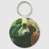 ヴィンテージ食品、ウインタースカッシュ、かぼちゃとリンゴ キーホルダー (裏面)