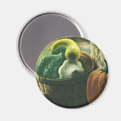 ヴィンテージ食品、ウインタースカッシュ、かぼちゃとリンゴ マグネット (正面/裏面)