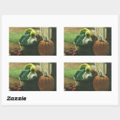 ヴィンテージ食品、ウインタースカッシュ、かぼちゃとリンゴ 長方形シール (シート)