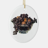 ヴィンテージ食品、クルミとアーモンド、フルーツとナッツ セラミックオーナメント (右)