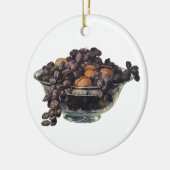 ヴィンテージ食品、クルミとアーモンド、フルーツとナッツ セラミックオーナメント (左)
