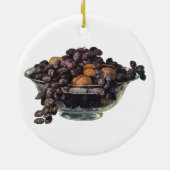 ヴィンテージ食品、クルミとアーモンド、フルーツとナッツ セラミックオーナメント (裏面)