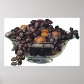 ヴィンテージ食品、クルミとアーモンド、フルーツとナッツ ポスター (正面)
