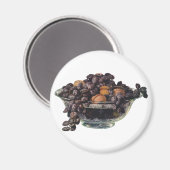 ヴィンテージ食品、クルミとアーモンド、フルーツとナッツ マグネット (正面/裏面)