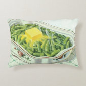 ヴィンテージ食品、グリーンビーンキャセロールとバター アクセントクッション (正面)