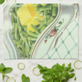 ヴィンテージ食品、グリーンビーンキャセロールとバター キッチンタオル (折り畳み)