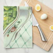 ヴィンテージ食品、グリーンビーンキャセロールとバター キッチンタオル (四つ折り)