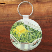 ヴィンテージ食品、グリーンビーンキャセロールとバター キーホルダー (正面)
