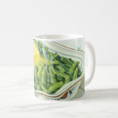 ヴィンテージ食品、グリーンビーンキャセロールとバター コーヒーマグカップ (正面右)