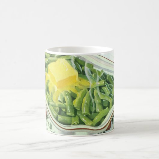 ヴィンテージ食品、グリーンビーンキャセロールとバター コーヒーマグカップ (中央)