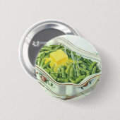 ヴィンテージ食品、グリーンビーンキャセロールとバター 缶バッジ (正面&裏面)