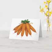 ヴィンテージ食品、ニンジンオーガニック野菜束 カード (黄色い花)