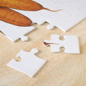 ヴィンテージ食品、ニンジンオーガニック野菜束 ジグソーパズル (側面)