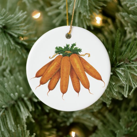 ヴィンテージ食品、ニンジンオーガニック野菜束 セラミックオーナメント (ツリー)
