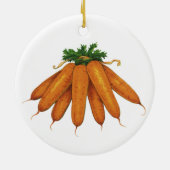 ヴィンテージ食品、ニンジンオーガニック野菜束 セラミックオーナメント (裏面)