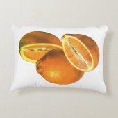 ヴィンテージ食品、フルーツオーガニックフレッシュ健康オレンジ アクセントクッション (裏面)