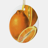 ヴィンテージ食品、フルーツオーガニックフレッシュ健康オレンジ セラミックオーナメント (右)
