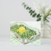 ヴィンテージ食品、緑豆キャセロール ポストカード (スタンド正面)