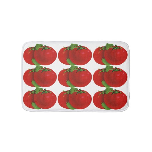 ヴィンテージ食品、赤オーガニック熟した家宝トマト バスマット (正面)