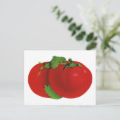ヴィンテージ食品、赤オーガニック熟した家宝トマト ポストカード (スタンド正面)