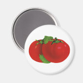 ヴィンテージ食品、赤オーガニック熟した家宝トマト マグネット (正面/裏面)