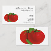 ヴィンテージ食品、赤オーガニック熟した家宝トマト 名刺 (正面/裏面)