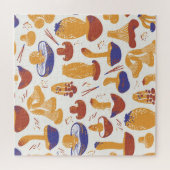 ヴィンテージ食用きのこイラストレーション ジグソーパズル (横)