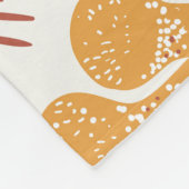 ヴィンテージ食用きのこイラストレーション フリースブランケット (角)