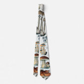 ヴィンテージ食用きのこチャート ネクタイ (裏面)