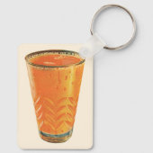 ヴィンテージ飲料、グラス・オブ・オレンジジュース朝食 キーホルダー (裏面)