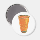 ヴィンテージ飲料、グラス・オブ・オレンジジュース朝食 マグネット (正面/裏面)