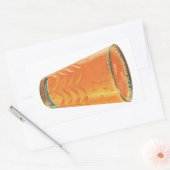 ヴィンテージ飲料、グラス・オブ・オレンジジュース朝食 長方形シール (封筒)