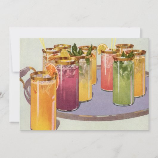 ヴィンテージ飲料、トレイにキューブを付けて飲む (正面)