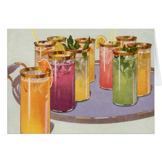 ヴィンテージ飲料、トレイにキューブを付けて飲む (正面横)