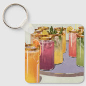 ヴィンテージ飲料、トレイにキューブを付けて飲む キーホルダー (正面)