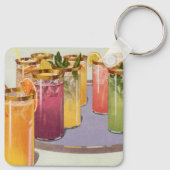 ヴィンテージ飲料、トレイにキューブを付けて飲む キーホルダー (裏面)