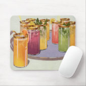ヴィンテージ飲料、トレイにキューブを付けて飲む マウスパッド (マウス)