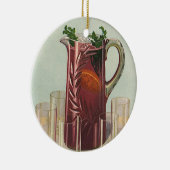 ヴィンテージ飲料・飲料、サングリア投手 セラミックオーナメント (右)
