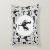 ヴィンテージ飼育動物コラ素朴ージ アクセントクッション (正面(垂直))