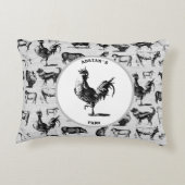ヴィンテージ飼育動物コラ素朴ージ アクセントクッション (裏面)